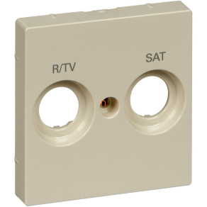   Schneider Merten TV/R-SAT fedlap, 2 kimenettel, System-M, krém MTN299844