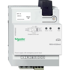   Schneider Electric KNX - MTN683832 - Merten-KNX REG-K tápegység 320mA szünetmentes tápegység bemenettel