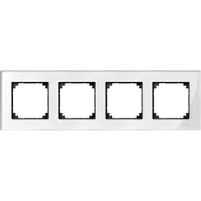 Schneider Merten M-Elegance üveg keret, 4-es, gyöngyfehér MTN404419