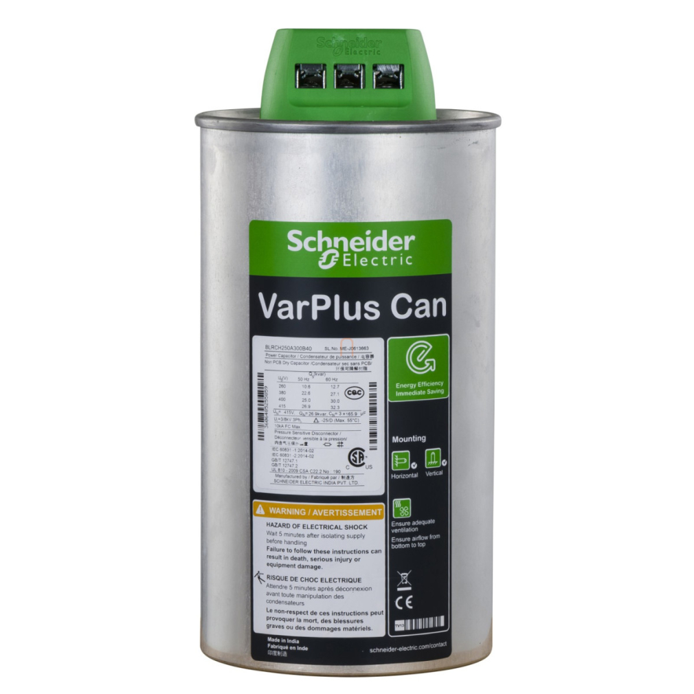 25 kvar VarPlus Can Serleg kondenzátor 400V BLRCH250A300B40 Schneider