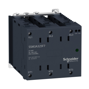   Schneider Electric Harmony Solid State Relays - SSM3A325BDR - SSM szilárdtestrelé, 3f, pillanat kapcsolás, 3NO, 48 - 600VAC, 25A, 24VDC