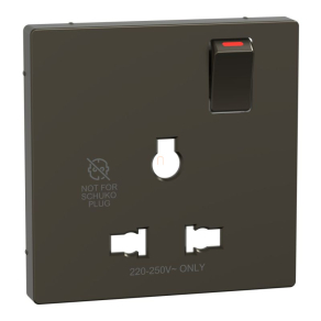   Schneider Electric Merten System Design - MTN2170-6052 - Fedlap kapcsolható multistandard csatlakozóaljzathoz, mokka