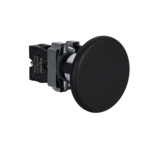   Schneider Electric Easy Harmony XB2 - XB2BR21C - Nyomógomb, gombafejű, fekete, 1 NO, fém, 22mm, visszatérő, jelöletlen