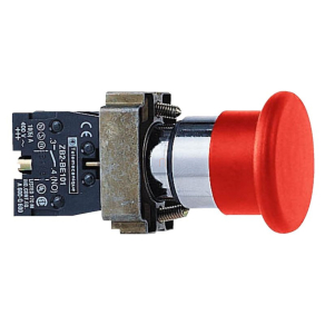   Schneider Electric Easy Harmony XB2 - XB2BC42C - Nyomógomb, gombafejű, piros, 1 NC, fém, 22mm, fej 40mm