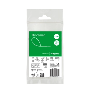 Schneider Electric Thorsman - IMT46401 - Kábelkötegelő, 100x2.5mm, színtelen (100 db)