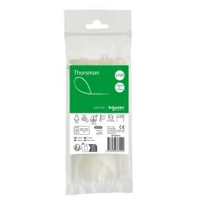 Schneider Electric Thorsman - IMT46407 - Kábelkötegelő, 160x2.5mm, színtelen (100 db)