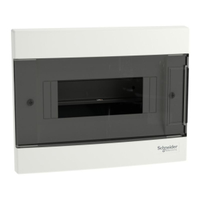   Schneider Electric Easy9 EU - EZ9EUA108 - kiselosztó, füstszínű ajtó, süllyesztett, 1x8 modul, PEN