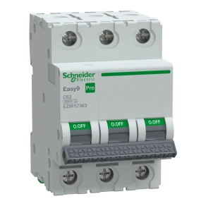 Schneider Electric Easy9 Pro - EZ9F57363 - kismegszakító, 3P, C, 63A
