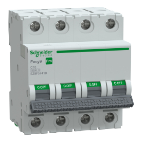   Schneider Electric Easy9 Pro - EZ9F57410 - kismegszakító, 4P, C, 10A