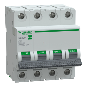   Schneider Electric Easy9 Pro - EZ9F57420 - kismegszakító, 4P, C, 20A