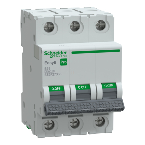   Schneider Electric Easy9 Pro - EZ9F27363 - kismegszakító, 3P, B, 63A