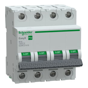   Schneider Electric Easy9 Pro - EZ9F27416 - kismegszakító, 4P, B, 16A