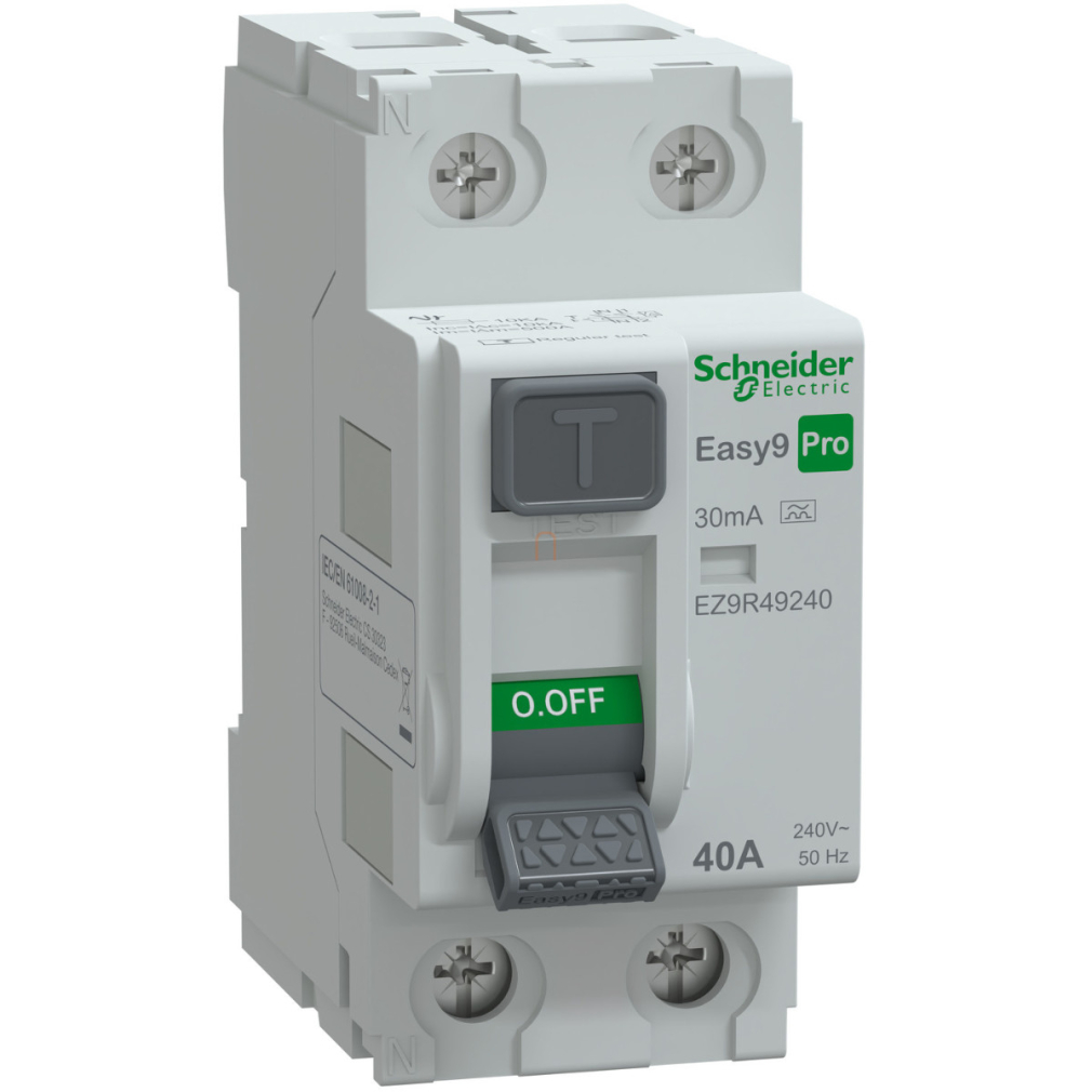 Schneider Easy9 Pro áramvédő kapcsoló 2P 40A 30mA, A osztály (EZ9R49240)