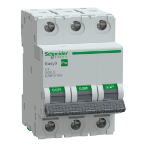   Schneider Electric Easy9 Pro - EZ9F57304 - kismegszakító, 3P, C, 4A
