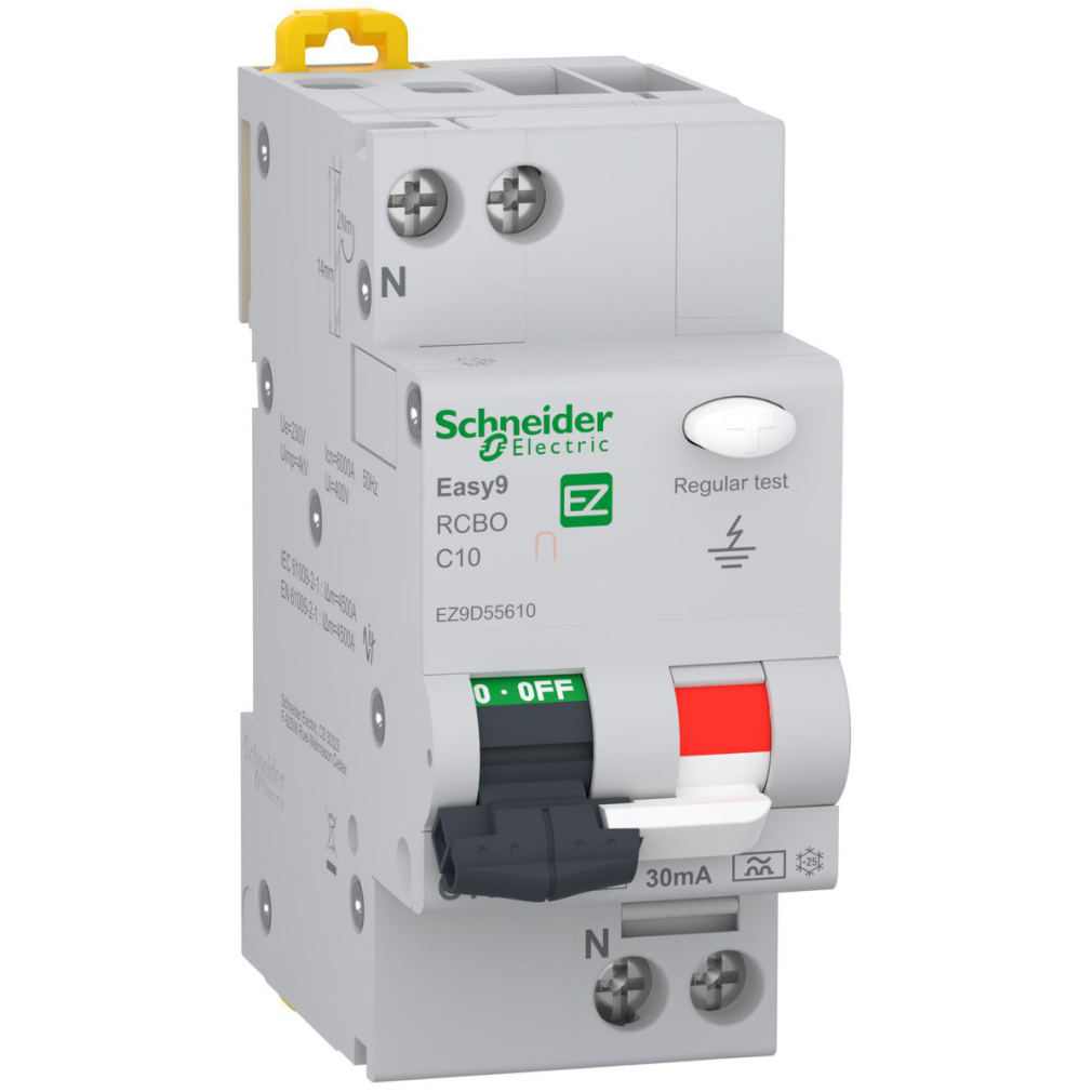 Schneider Easy9 Pro áramvédős kismegszakító 1P+N C 10A, 30mA, A osztály (EZ9D55610)