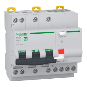 Schneider Electric Easy9 Pro - EZ9D55713 - áramvédős kismegszakító, A osztály, 3P-N, C, 13A, 30mA
