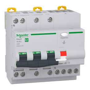   Schneider Electric Easy9 Pro - EZ9D55725 - áramvédős kismegszakító, A osztály, 3P-N, C, 25A, 30mA