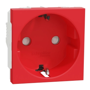 Schneider Electric New Unica - NU303703 - 2P+F aljzat BZS,csavaros,16A,piros