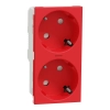 Schneider Electric New Unica - NU306703AS - 2x2P+F aljzat 45°,BZS,JF,4M,csav.pir