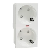 Schneider Electric New Unica - NU306718AS - 2x2P+F aljzat 45°,BZS,JF,4M,csav.feh