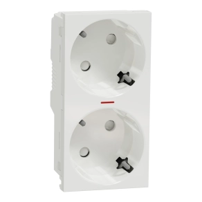 Schneider Electric New Unica - NU306718AS - 2x2P+F aljzat 45°,BZS,JF,4M,csav.feh