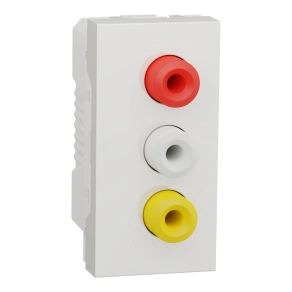 Schneider Electric New Unica - NU343118 - RCA csatlakozó,1M,fehér