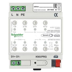   Schneider Electric KNX - MTN6725-0003 DALI átjáró Basic REG-K/1/16/64