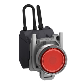   Schneider Electric Harmony XB4 - ATEX DG - XB4BW24BM5GEX - komplett nyomógombos LED tesztlámpa, Ø22, 24VAC/DC, piros