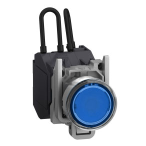   Schneider Electric Harmony XB4 - ATEX DG - XB4BW26BM5GEX - komplett nyomógombos LED tesztlámpa, Ø22, 24VAC/DC, kék