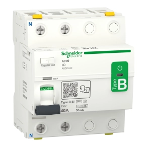 Schneider Electric Acti9 iID - A9Z61240 - áram - védőkapcsoló, B - SI osztály, 2P, 40A, 30mA