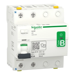 Schneider Electric Acti9 iID - A9Z61263 - áram - védőkapcsoló, B - SI osztály, 2P, 63A, 30mA