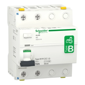   Schneider Electric Acti9 iID - A9Z51216 - EV áram - védőkapcsoló, B osztály, 2P, 16A, 30mA