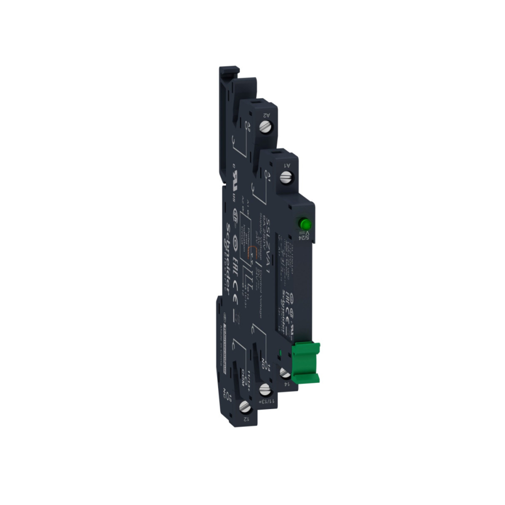 SSL komp sork szilárdtestrelé foglalattal, DC kapcsolás, 1NO, 24...280VAC, 3,5A, 12VDC, csavaros SSL1D03JDPV Schneider
