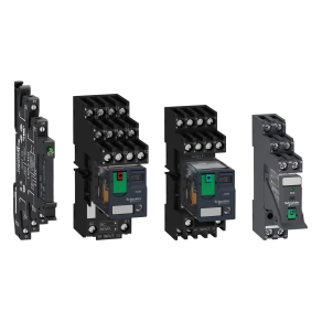 Schneider Electric Harmony Electromechanical Relays - RXM2AB2B7PVS - RXM miniatűr relé foglalattal, 2CO, 12A, 24VAC, tesztgomb, LED, elválasztott elrendezésű