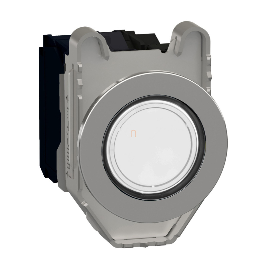 Schneider XB4FW31G5 süllyesztett fém komplett LED-es világító fejű nyomógomb, 1NO, 120VAC, fehér