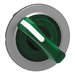   Schneider Electric Harmony XB4 - ZB4FK1233 - panelbe süllyesztett fém világító választókapcsoló fej, Ø30, 2 állású, zöld