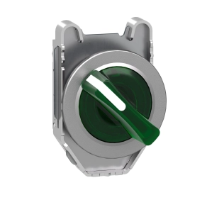 Schneider Electric Harmony XB4 - ZB4FK1233 - panelbe süllyesztett fém világító választókapcsoló fej, Ø30, 2 állású, zöld