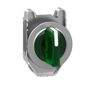 Schneider Electric Harmony XB4 - ZB4FK1533 - panelbe süllyesztett fém világító választókapcsoló fej, Ø30, 3 állású, zöld, közép visszatérő