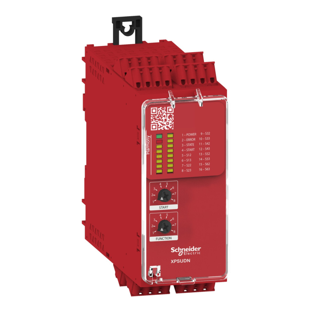 Preventa biztonsági relé modul XPSUAF funkció Cat.4 be/ki:6/3NO+1NC PNP 48-230VAC/DC rugós XPSUDN33AC Schneider