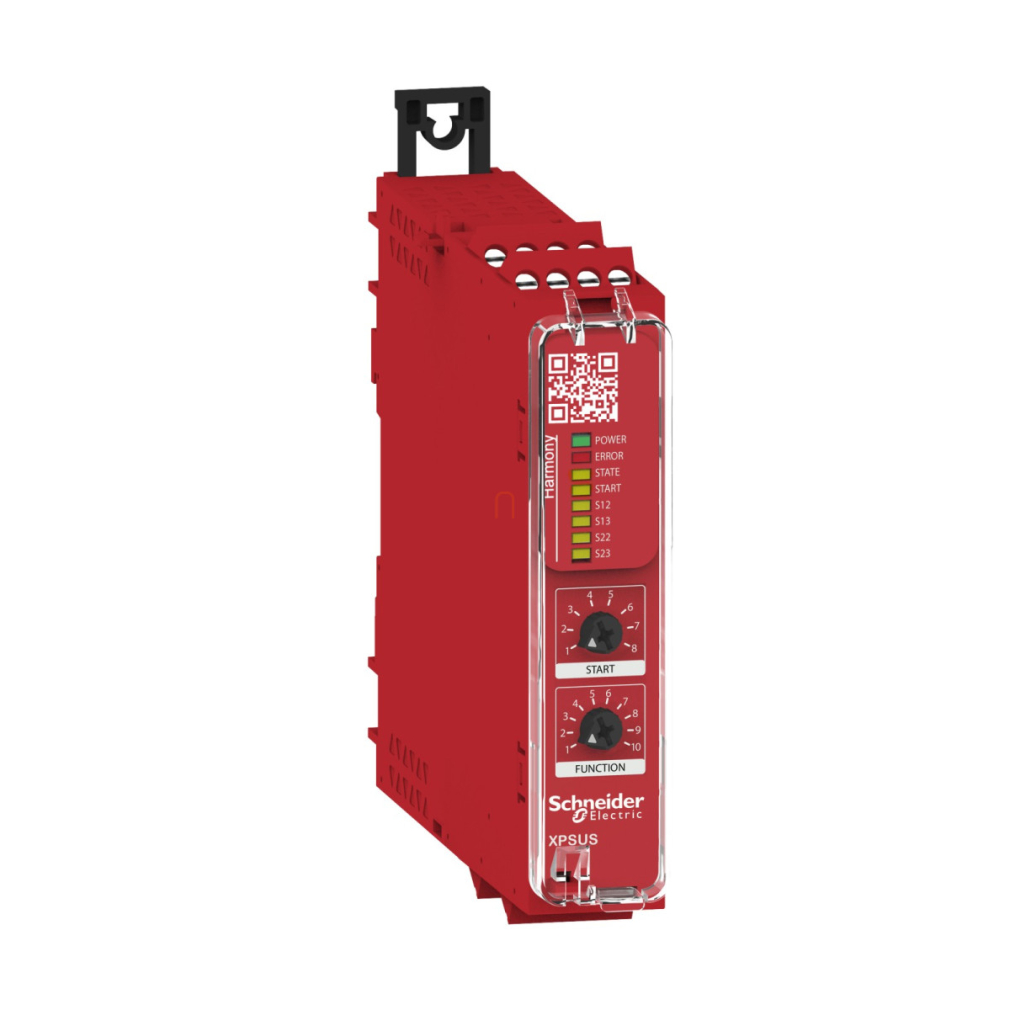 XPSUS32AP Preventa biztonsági relé modul, XPSUAF+engedélyező kapcs. funkció, Cat.4, bizt. be/ki: 2/3CO, PNP, 48-230VAC/DC,csavaros Schneider