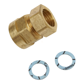   Schneider Electric Zone Valve Connector - Kompressziós csatlakozó DN20, G3/4 - 22mm külső átmérőjű csőhöz, fűtési és hűtési rendszerekhez; 9112081000