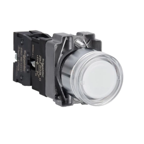  Schneider Electric Easy Harmony XB2 - XB2BW31B1C - Világító nyomógomb, fehér, AC/DC 24V, fém, panelbe süllyesztett, 22mm, visszatérő