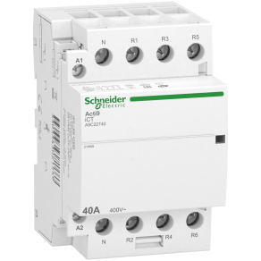  Schneider Electric Acti9 iCT40A - A9C22740 - kontaktor, 50Hz, 4NC, 3P+F, 220 - 240VAC