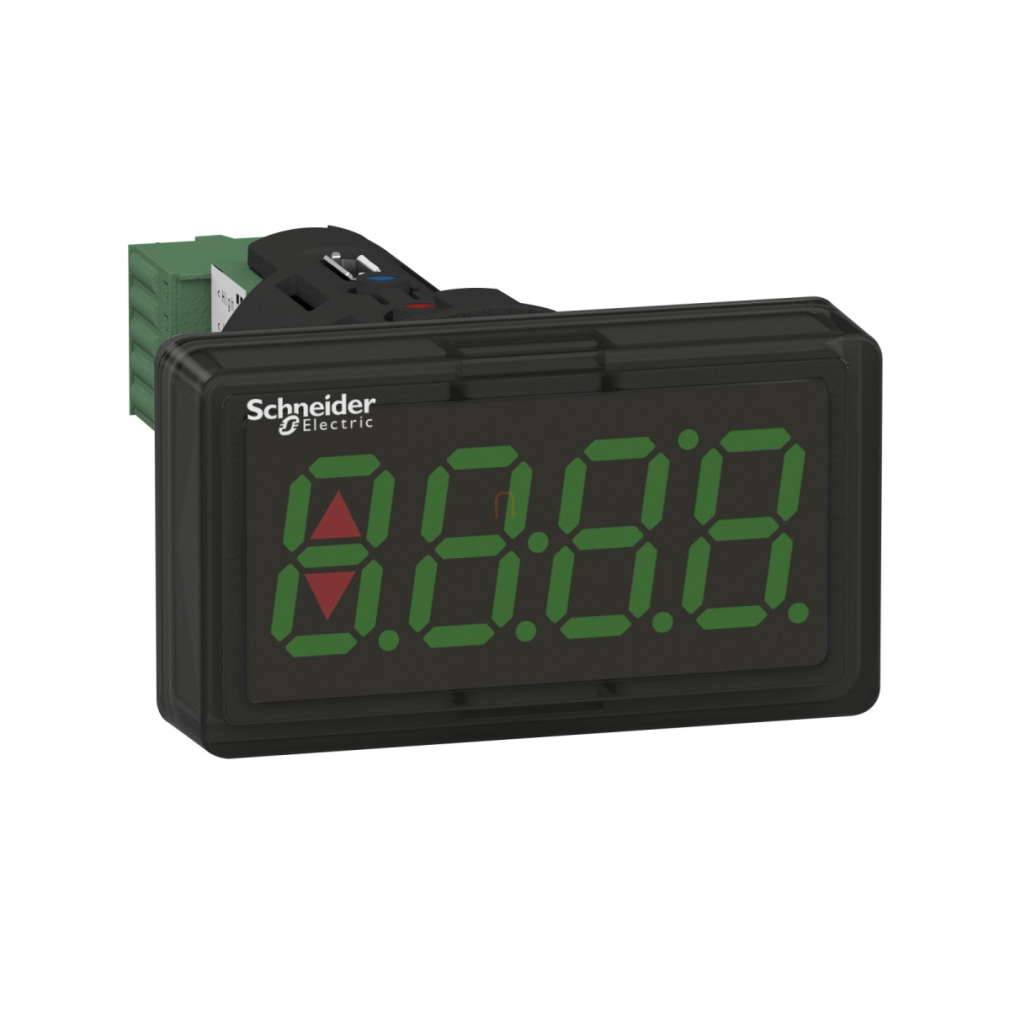 XBH1AA0G4 Harmony XB5 műanyag digitális panelkijelző, d22, zöld, 4 digit, 4-20mA bemenet Schneider