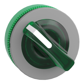   Schneider Electric Harmony XB5 - ZB5FK1233C0 - panelbe süllyesztett műanyag világító választókapcsoló fej, Ø30, 2 állású, zöld, szürke perem