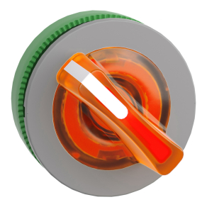   Schneider Electric Harmony XB5 - ZB5FK1253C0 - panelbe süllyesztett műanyag világító választókapcsoló fej, Ø30, 2 állású, narancssárga, szürke perem