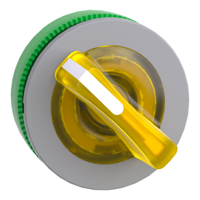   Schneider Electric Harmony XB5 - ZB5FK1283C0 - panelbe süllyesztett műanyag világító választókapcsoló fej, Ø30, 2 állású, sárga, szürke perem