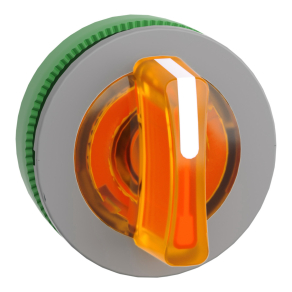   Schneider Electric Harmony XB5 - ZB5FK1353C0 - panelbe süllyesztett műanyag világító választókapcsoló fej, Ø30, 3 állású, narancssárga, szürke perem