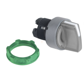   Schneider Electric Harmony XB5 - ZB5FK1413C0 - panelbe süllyesztett műanyag világító választókapcsoló fej, Ø30, 2 állású, fehér, jobbról vissza., szürke perem