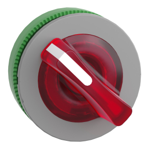   Schneider Electric Harmony XB5 - ZB5FK1443C0 - panelbe süllyesztett műanyag világító választókapcsoló fej, Ø30, 2 állású, piros, jobbról vissza., szürke perem